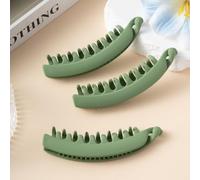 Banana Clip 3PCS Matte Banana Hair Claw Clips Clamp Barrettes Big Women Hairgrips Hairpin Girls Ponytail Accessories Leopard Headwear