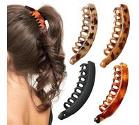 Banana Clip, 4 Piezas Pinzas de plátano para mujer, clip de plátano grande para cabello grueso, Pinzas De Pelo De Plátano Plátano Pinzas Para El Cabello Para Cabello De Damas y Niña