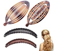 Banana Clip,4 pinzas para el cabello de plátano,peines grandes vintage de plátano,Clip de cola de caballo,peine de cola de pez,Para mujeres y niñas