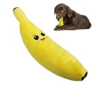 Banana Dog Toy, Plush Chew Puppies, 9.06x2.76 Inches Soft Squeaky Pet Item, Cute Bite Resistant Play Object, Self Entertainment Puppy Gadget, Durable Boredom Relief for Small, Medium, Large, Training