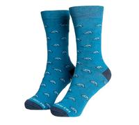 Banana Feet Calcetines Fantasía para Hombre y Mujer | 90% Algodón, Diseños Retro y Modernos, Fabricación Local | Divertidos Unisex | Calcetines Originales Media Caña | Azul, Bicicleta