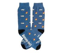 Banana Feet Calcetines Gamer Fantasía para Hombre y Mujer | Algodón Bordado con Diseños Divertidos y Originales | Estampados Unisex Calidad y Fabricación Local (Talla L, EU 41-45, Color Azul)