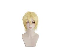 Banana Fish Ash Lynx Golden Wig Wig Cosplay Cosplay Aslan Jade Callenreese Resistente al Calor Pelo sintético de Halloween Pelucas de Fiesta