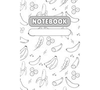 Banana & Leaf Notebook - Minimal Fruit-Themed Journal for Daily Writing: Lined Notebook with Hand-Drawn Bananas and Banana Leaves on White Background - Perfect for Nature Lovers, Students, and Writers