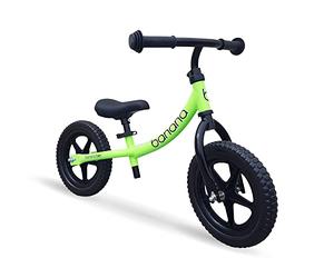 Banana LT Bicicleta Niño Sin Pedales - Robusta Bebe Bicicleta Equilibrio - Aluminio Ligera Bicicleta De Entrenamiento para Niños - Ajustable, Asiento Y Neumáticos Eva - Verde
