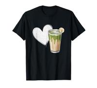 Banana Matcha Latte Love Green-Tea Vegan Vintage Foodie Camiseta
