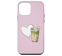Banana Matcha Latte Love Green-Tea Vegan Vintage Foodie Carcasa para iPhone 12 Mini