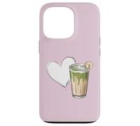Banana Matcha Latte Love Green-Tea Vegan Vintage Foodie Carcasa para iPhone 13 Pro