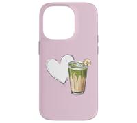 Banana Matcha Latte Love Green-Tea Vegan Vintage Foodie Carcasa para iPhone 14 Pro