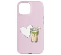 Banana Matcha Latte Love Green-Tea Vegan Vintage Foodie Carcasa para iPhone 15