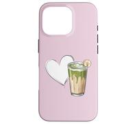 Banana Matcha Latte Love Green-Tea Vegan Vintage Foodie Carcasa para iPhone 16 Pro