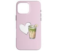 Banana Matcha Latte Love Green-Tea Vegan Vintage Foodie Carcasa para iPhone 16 Pro MAX