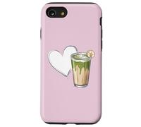 Banana Matcha Latte Love Green-Tea Vegan Vintage Foodie Carcasa para iPhone SE (2020) / 7/8