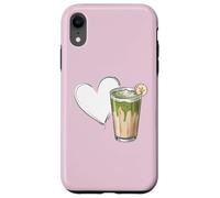 Banana Matcha Latte Love Green-Tea Vegan Vintage Foodie Carcasa para iPhone XR