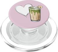 Banana Matcha Latte Love Green-Tea Vegan Vintage Foodie PopSockets PopGrip para MagSafe
