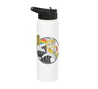 Banana Milk Carton Surfeando Great Wave Kawaii Rainbow Anime Stainless Steel Insulated Water Bottle