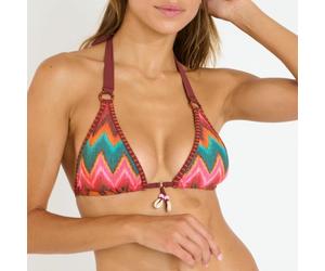BANANA MOON Top de bikini triángulo LIKO - NALIKA. Color Naranja/Rosa