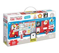 Banana Panda 49044 Fire Truck, Shapes Puzzle, Assignment Activ (Importación USA)