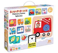 Banana Panda 49111 Juego Suuuper Size Memory Game Vehicles - Actividad de asignación educativa para niños a Partir de 2 años y Mayores
