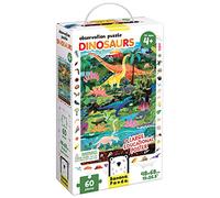 Banana Panda - Puzzle de observación de Dinosaurios - Rompecabezas de Suelo Grande de 60 Piezas, Incluye un Gran póster de Aprendizaje con Datos Divertidos, Actividad de Aprendizaje temprano para