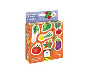 Banana Panda Fruits & Veggies First Puzzle para niños pequeños - 19 coloridos rompecabezas de 2 piezas a juego | Juego educativo para mayores de 18 meses | Desarrolla el lenguaje, la observación y las