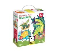 Banana Panda Hands at Play Dinosaurs Puzzle Set - Includes 4 L (Importación USA)