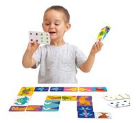 Banana Panda Let's Play Dino Dominoes 2+ - Juguete de Dinosaurio para niños pequeños a Partir de 2 años - Juego Educativo Educativo con Dinosaurios