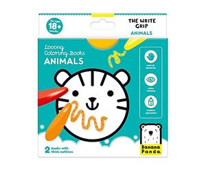 Banana Panda Libro de Colorear looong: El Mango de Escritura Animales 18m+