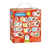 Banana Panda Puzzle educativo con letras de cartón, alfabeto multicolor, 26 piezas