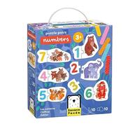 Banana Panda Puzzle educativo con números y animales, 20 piezas, para niños pequeños