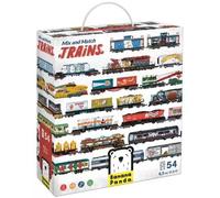 Banana Panda Mix & Match Puzzle Trains 54 Double-Sided Pieces + Educational Po