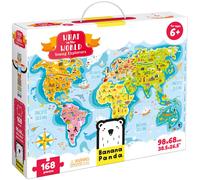Banana Panda - What in the World Young Explorers - Jigsaw Puzzle and Learning Activity for Kids Ages 6 Years and Up,Multicolor