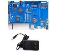 Banana PI BPI-R2 Pro Single Board Computadora, Rockchip RK3568 Quad-Core, 2 GB LPDDR4, 16 GB eMMC, PCIE M.2 Key-E, SATA, Router de código abierto (placa única + alimentación)