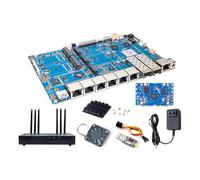 Banana Pi BPI-R4 Pro 8X/4E WiFi 7 Placa de enrutador WiFi inalámbrica de doble banda OpenWRT, MediaTek MT7988A30K DMIPS SoC - 2X 10GbE SFP y RJ45, 4X 2.5GbE LAN para NAS Smart Home Gateway (Bundle3