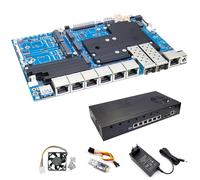 Banana Pi BPI-R4 Pro 8X WiFi 7 Router Board, MTK MT7988A, 8GB RAM, OpenWRT, 2X 10GbE SFP+/RJ45, 4 x 2.5GbE LAN, NAS, 4G/5G, Smart Gateway (8X, 8GB RAM, Metal case Kit)