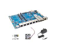 Banana Pi BPI R4 Pro WiFi 7 Router OpenWrt, MT7988A CPU 4/8GB DDR4 RAM 4X 2,5G Ethernet Port 2X 10G Fibra óptica Port Soporta 4G/5G, para Smart Home NAS Gateway Internet Service Router (KIT1,4 GB RAM)