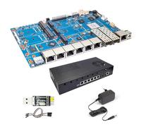 Banana Pi BPI R4 Pro WiFi 7 Router OpenWrt, MT7988A CPU 4/8GB DDR4 RAM 4X 2,5G Ethernet Port 2X 10G Fibra óptica Port Soporta 4G/5G, para Smart Home NAS Gateway Internet Service Router (KIT2,8 GB RAM)