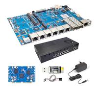 Banana Pi BPI R4 Pro WiFi 7 Router OpenWrt, MT7988A CPU 4/8GB DDR4 RAM 4X 2,5G Ethernet Port 2X 10G Fibra óptica Port Soporta 4G/5G, para Smart Home NAS Gateway Internet Service Router (KIT3,4 GB RAM)
