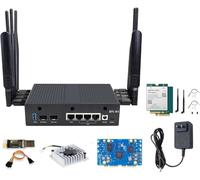 Banana Pi BPI-R4 WiFi 7 Router Board OpenWRT - DDR4 4GB/8GB RAM MediaTek MT7988A (Filogic 880) SoC, 4G/5G Wireless Router, 2X 10GbE SFP 4X GbE para NAS Smart Home Gateway (EM05 4G Kit, DDR4 4GB)