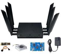 Banana Pi BPI-R4 WiFi 7 Router Board OpenWRT - DDR4 4GB/8GB RAM MediaTek MT7988A (Filogic 880) SoC, router inalámbrico 4G/5G, 2 x 10GbE SFP 4X GbE para NAS Smart Home Gateway (Basic Kit, DDR4 8 GB)