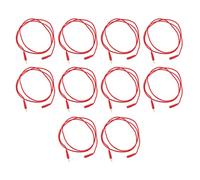 Banana Plug Test Lead Brass Electrical Testing Cable High Performance Multimeter Test Wire for Automotive Diagnostics and Repairs 10Set 0.44mm² (Roja)