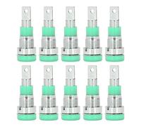 Banana Socket 4mm Electrical Test Accessories High Performance Durable ABS Banana Plug for Electronics Industrial Equipment Power Tools 10Pcs (Verde)