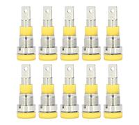 Banana Socket 4mm Electrical Test Accessories High Performance Durable ABS Banana Plug for Electronics Industrial Equipment Power Tools 10Pcs (Amarillo)