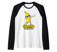 Banana Squad Funny Dabbing Banana Food & Dab Fruit Niños Niños Camiseta Manga Raglan