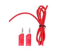Banana Test Lead Kit | 4mm Male to Male Brass Connectors | 32A 1000V for Electricity Testing/Car Batteries/Voltage Tester | High - Grade PE Material (Red)