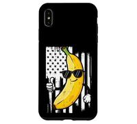 Banana Thumbs Up Bandera de Estados Unidos Fruta Patriótica Hombres Mujeres Niños Carcasa para iPhone XS MAX