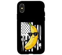 Banana Thumbs Up Bandera de Estados Unidos Fruta Patriótica Hombres Mujeres Niños Carcasa para iPhone X/XS