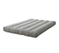 bananair - Futón Japonés Enrollable 2 Personas, Grueso y Cómodo, Fabricado en Francia, Funda Lavable, Cama Plegable de Suelo Práctica - Colchón Plegable, Correa de Incluida (140 × 190 cm, Gris Claro)