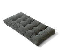 bananair - Futón Japonés Enrollable para 1 Persona, Cómodo y Grueso, Relleno de Espuma - Tela de Pana Ancha Suave y Elegante - Incluye Correa, Colchón Plegable Práctico (90x190 cm, Gris Oscuro)