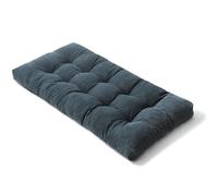 bananair - Futón Japonés Enrollable para 1 Persona, Cómodo y Grueso, Relleno de Espuma - Tela de Pana Ancha Suave y Elegante - Incluye Correa, Colchón Plegable Práctico (90x190 cm, Azul Oscuro)
